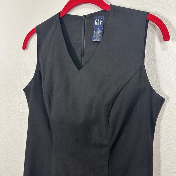 Vintage Y2K Gap Dress Women Size 1 Small Black Sheath Mini Office Siren Career - Picture 3 of 10